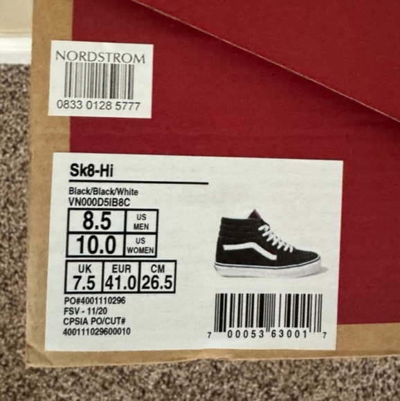 Vans Sk8 Hi Shoe - Picture 2 of 7